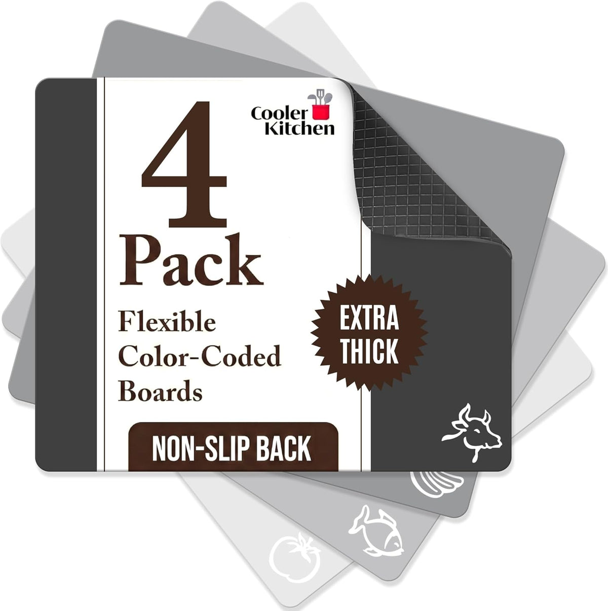 Flexible Color-Coded Cutting Board Mats