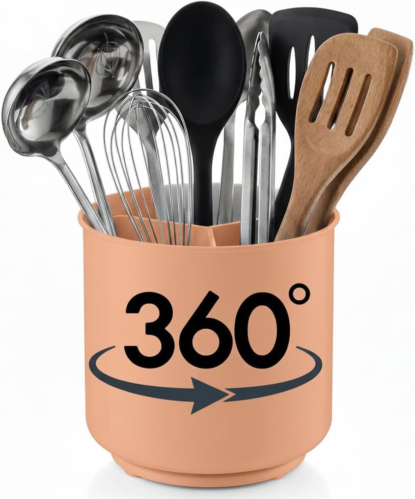 Large Rotating Kitchen Utensil Holder