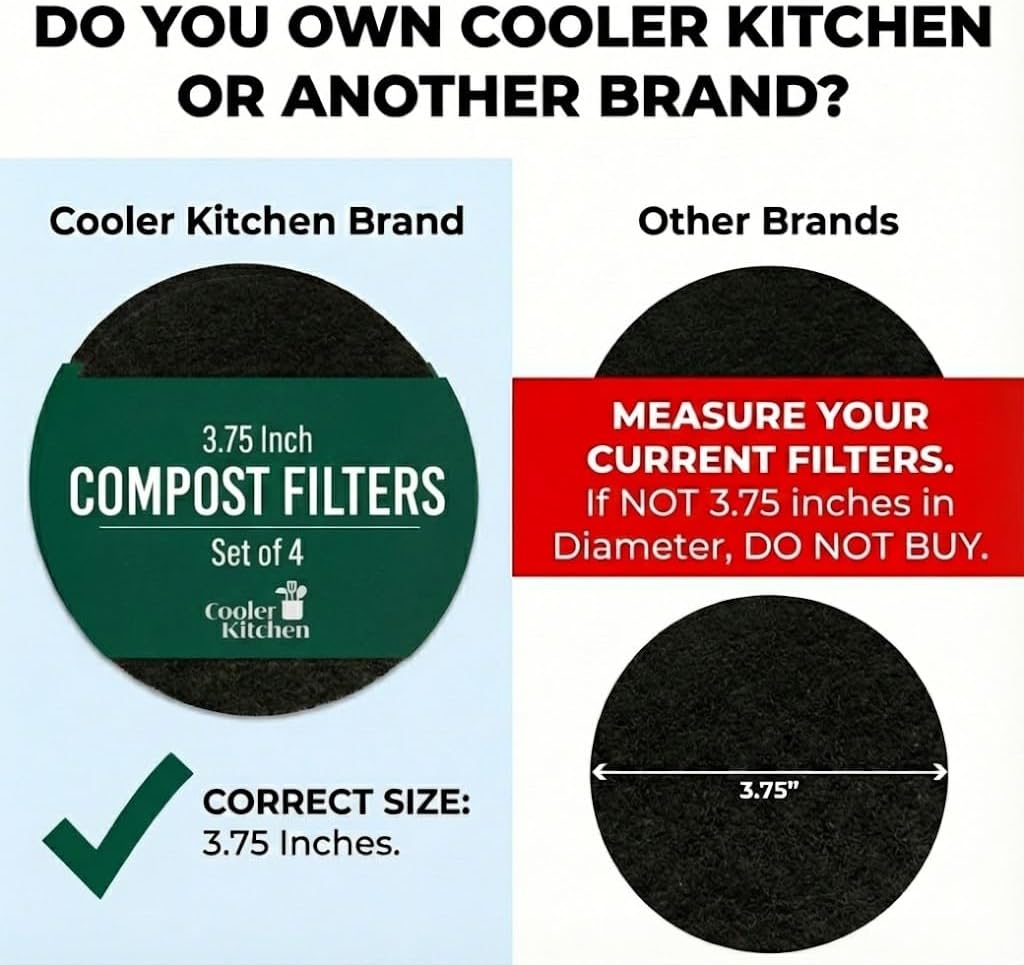 Charcoal Compost Bin Filters, 4-Pack