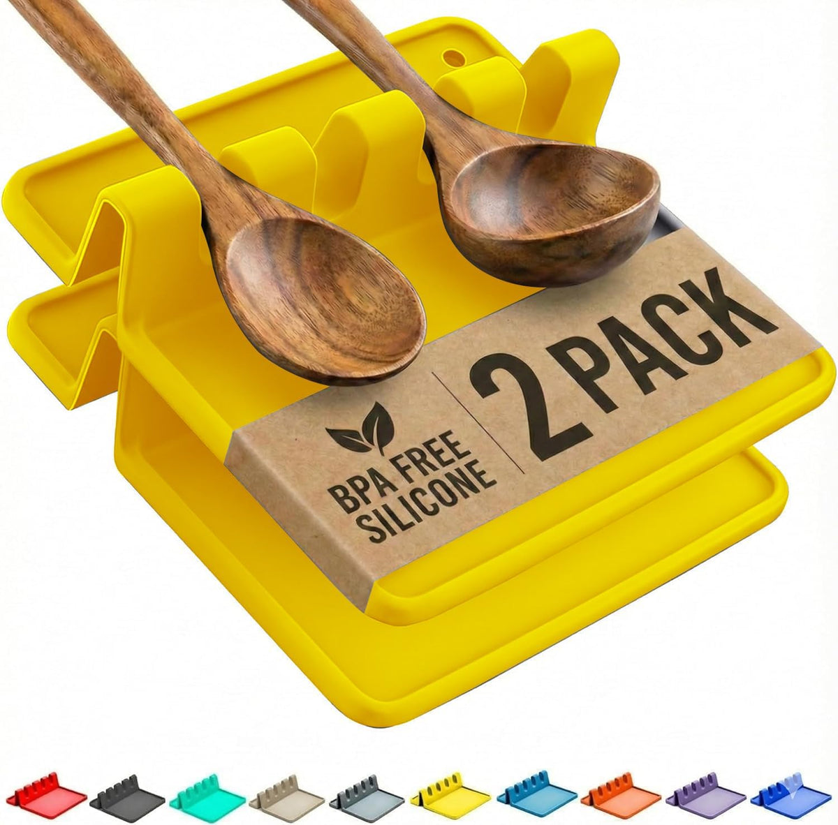 Silicone Spoon Rest for Multiple Utensils