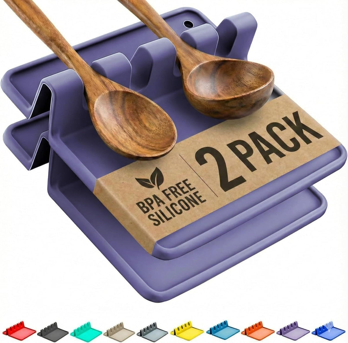 Silicone Spoon Rest for Multiple Utensils