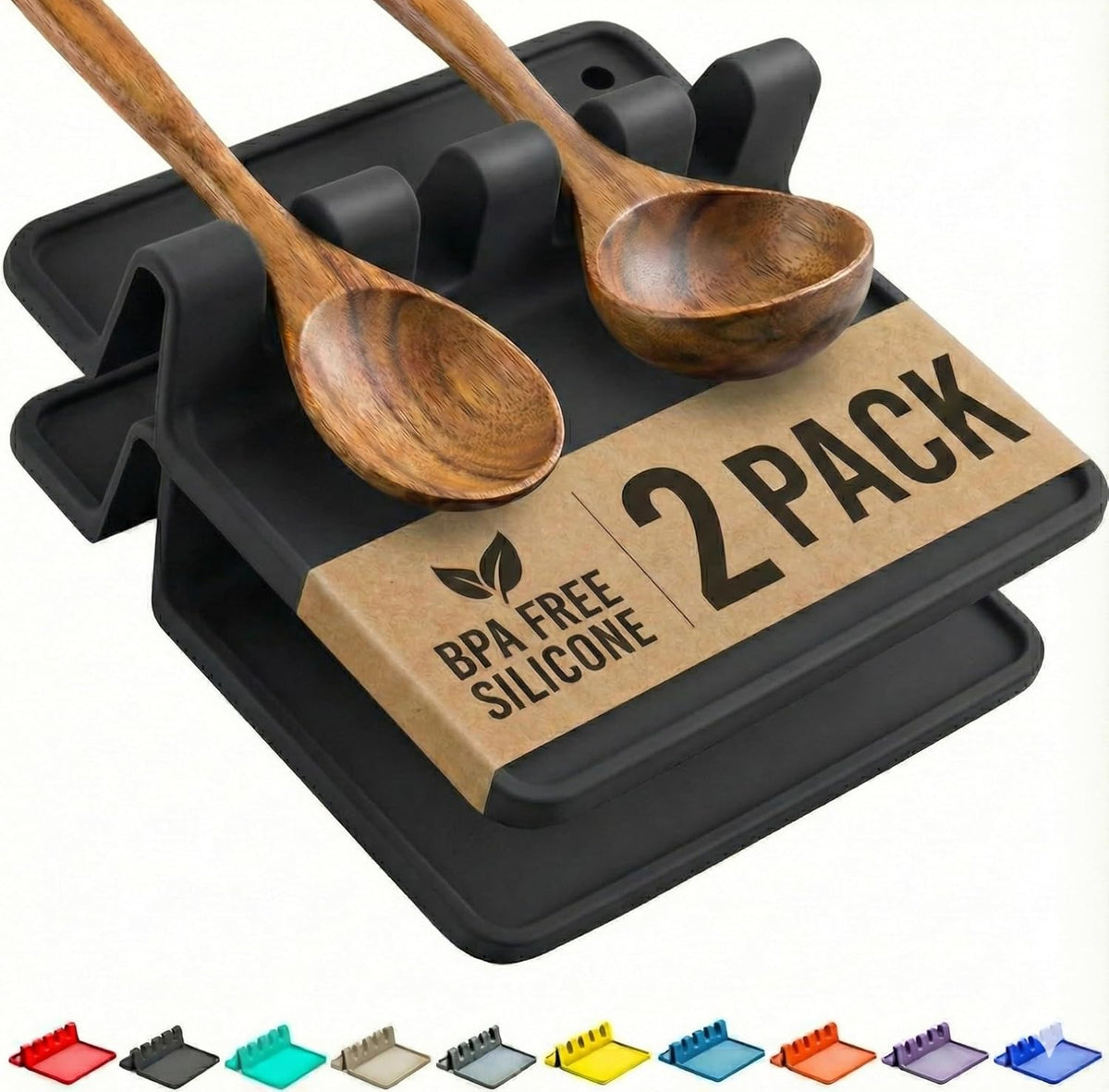 Silicone Spoon Rest for Multiple Utensils