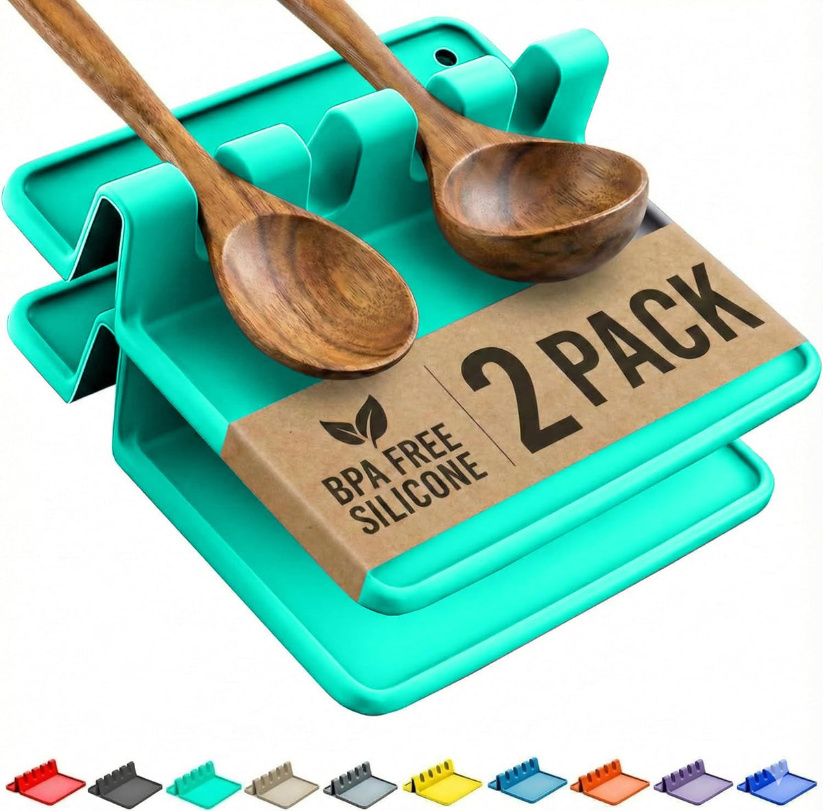 Silicone Spoon Rest for Multiple Utensils