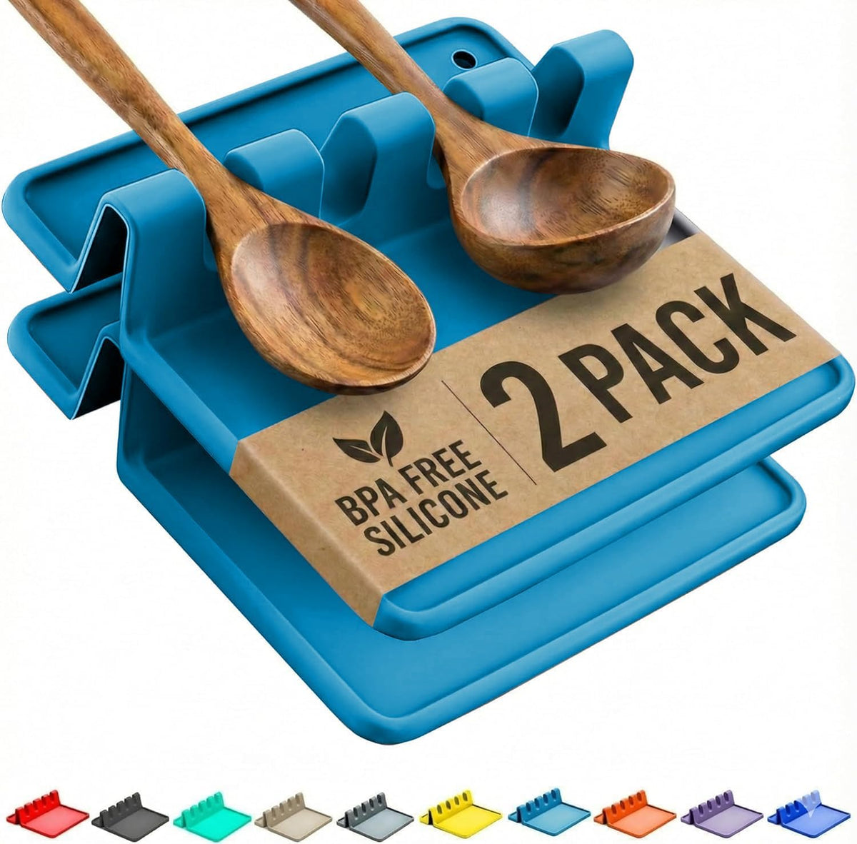 Silicone Spoon Rest for Multiple Utensils