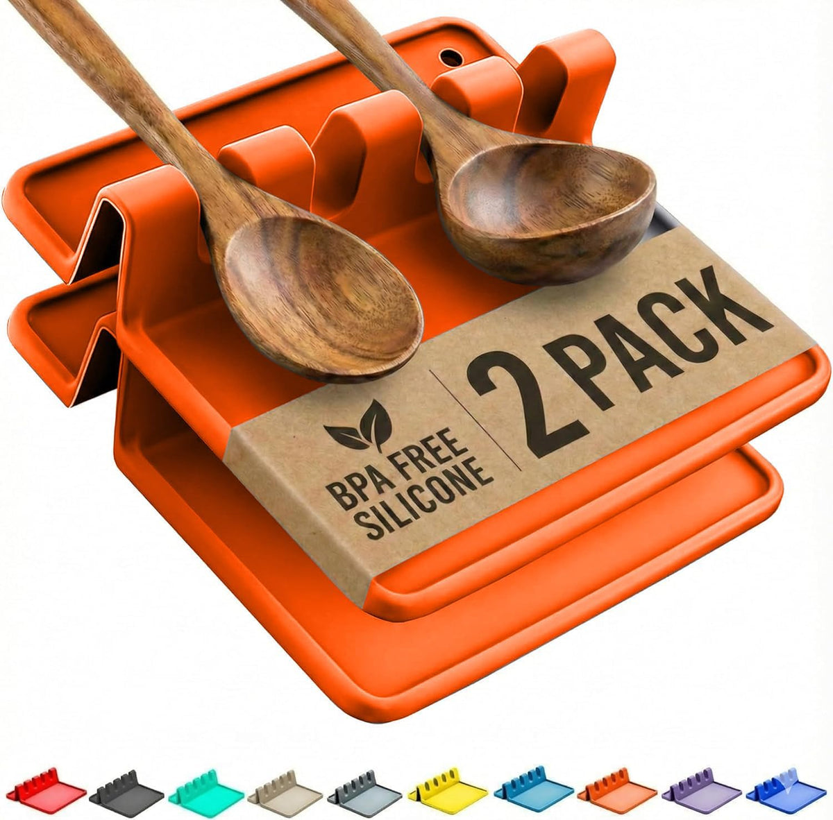 Silicone Spoon Rest for Multiple Utensils