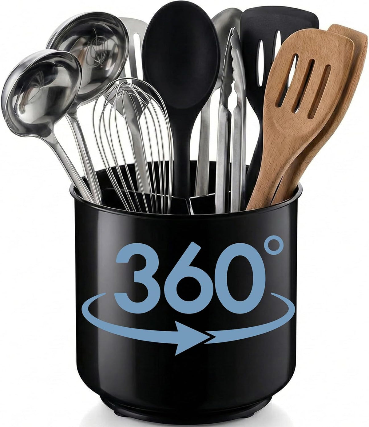 Large Rotating Kitchen Utensil Holder