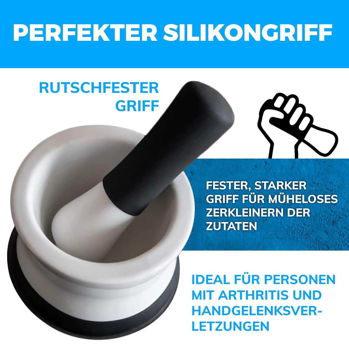 Easy-Grip Mortar and Pestle