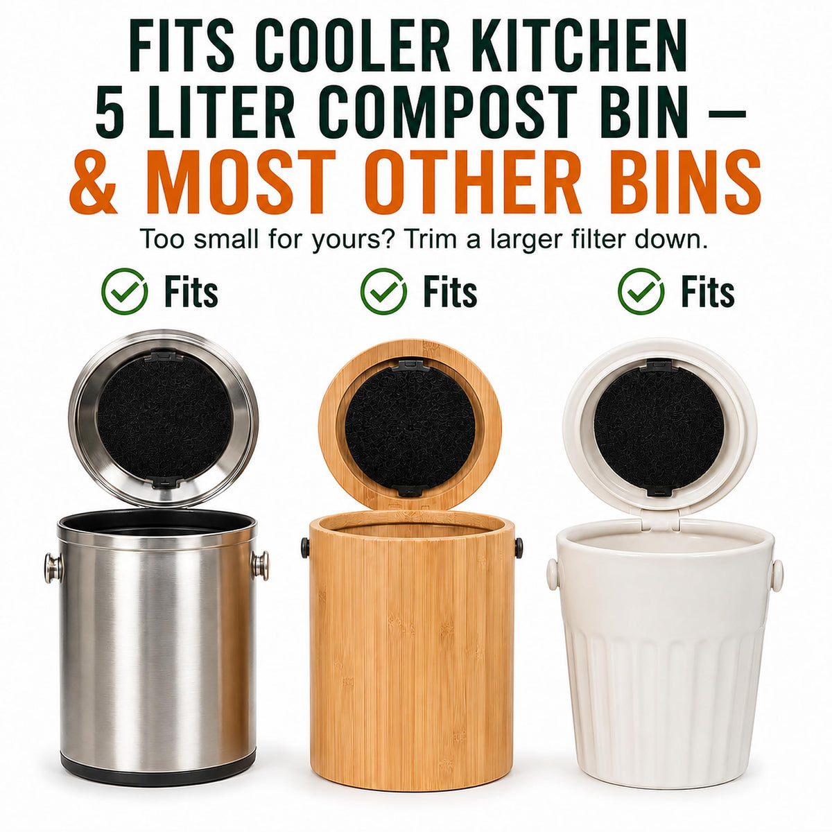 Charcoal Compost Bin Filters, 4-Pack