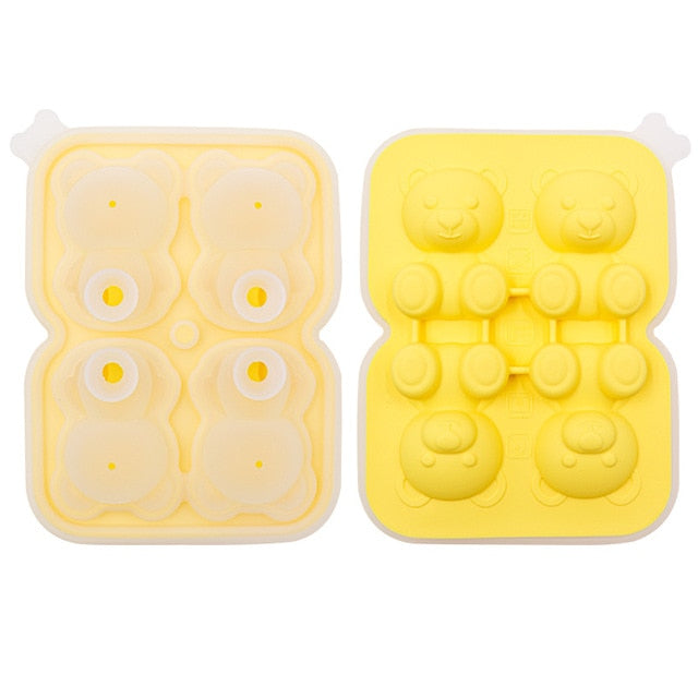 Bear Ice Tray (4 Grid)