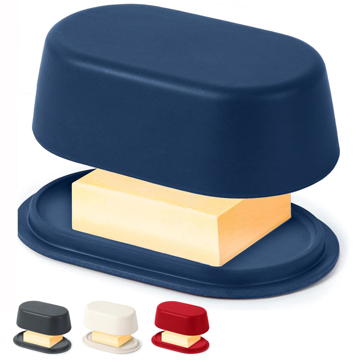 Bamboo Fiber Butter Dish with Lid