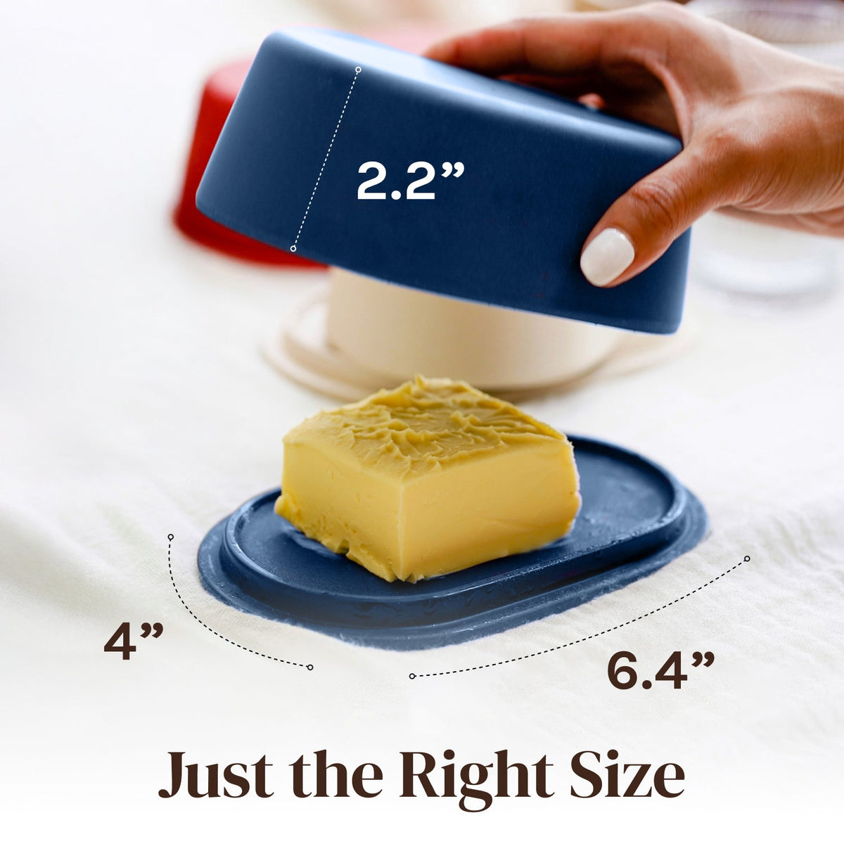 Bamboo Fiber Butter Dish with Lid
