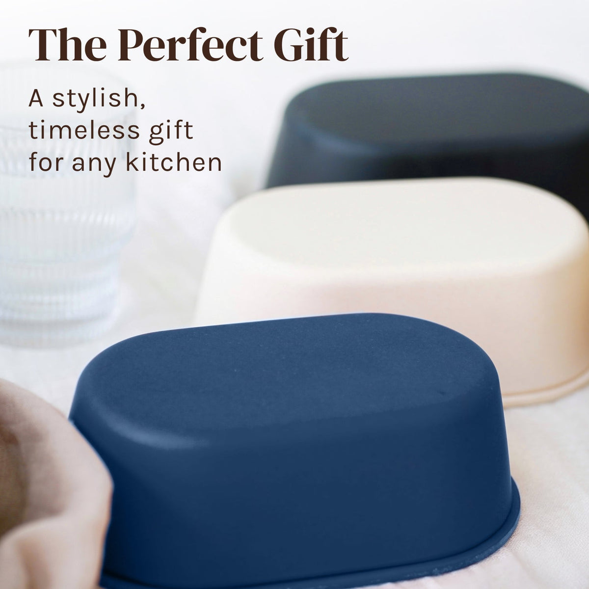 Bamboo Fiber Butter Dish with Lid