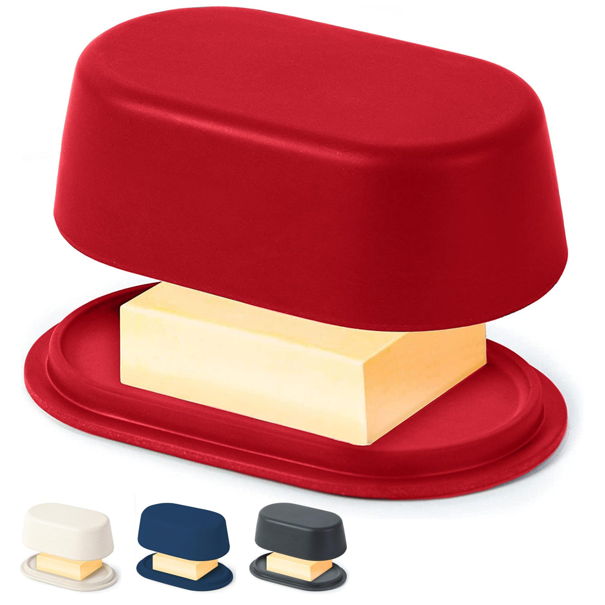 Bamboo Fiber Butter Dish with Lid