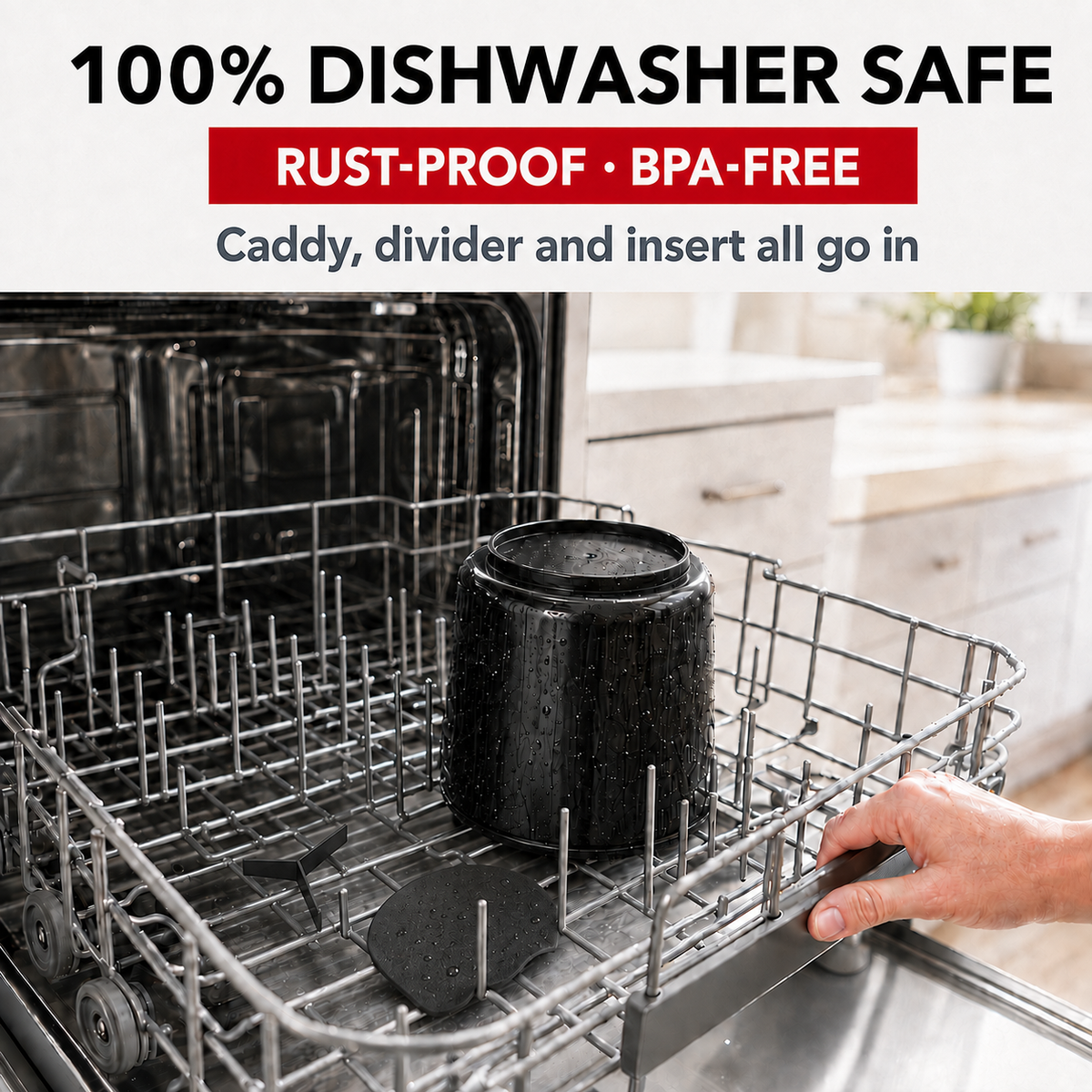Large Rotating Kitchen Utensil Holder
