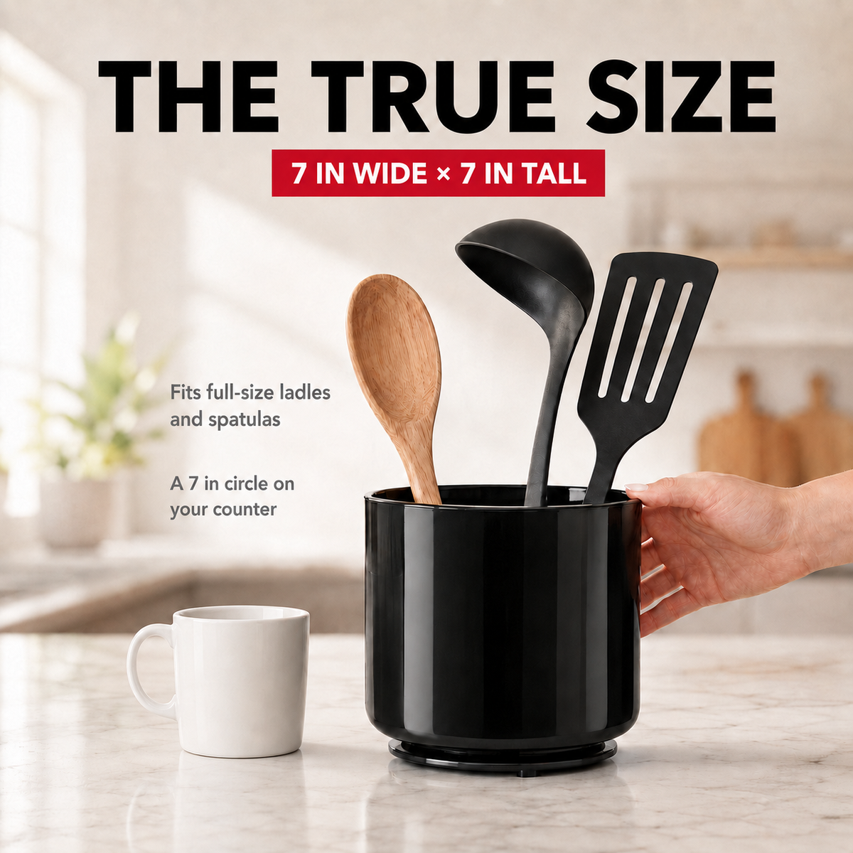 Large Rotating Kitchen Utensil Holder