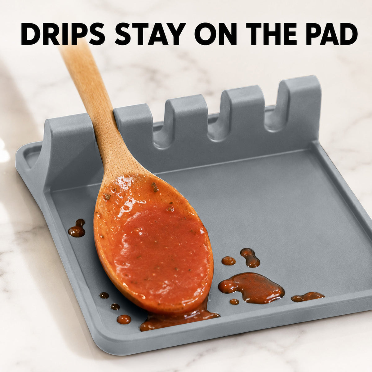 Silicone Spoon Rest for Multiple Utensils