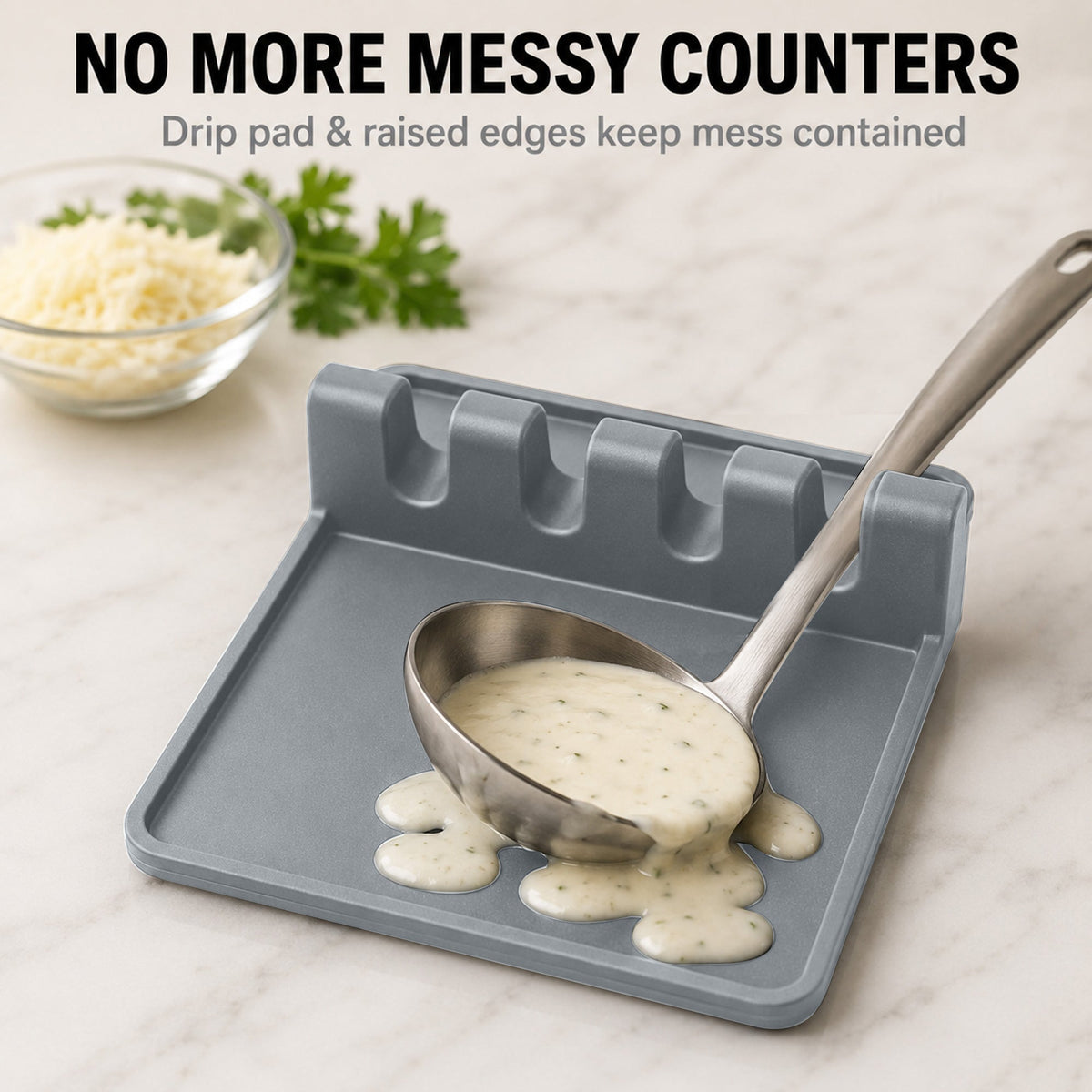 Silicone Spoon Rest for Multiple Utensils