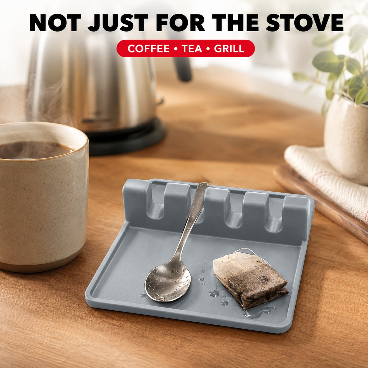 Silicone Spoon Rest for Multiple Utensils
