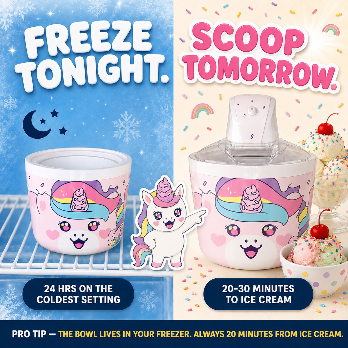 Kids Countertop Ice Cream Maker