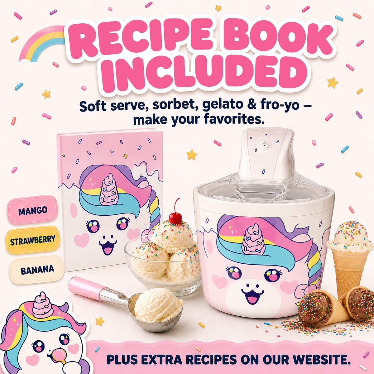 Kids Countertop Ice Cream Maker
