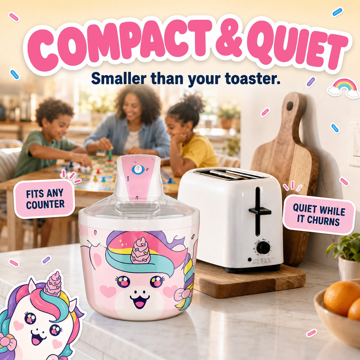 Kids Countertop Ice Cream Maker
