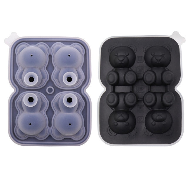 Bear Ice Tray (4 Grid)