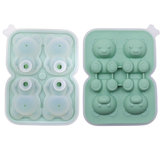 Bear Ice Tray (4 Grid)