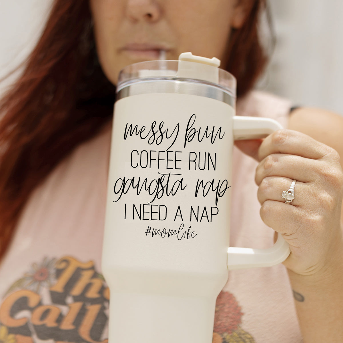 Messy Bun Mom life 40oz by Gia Roma