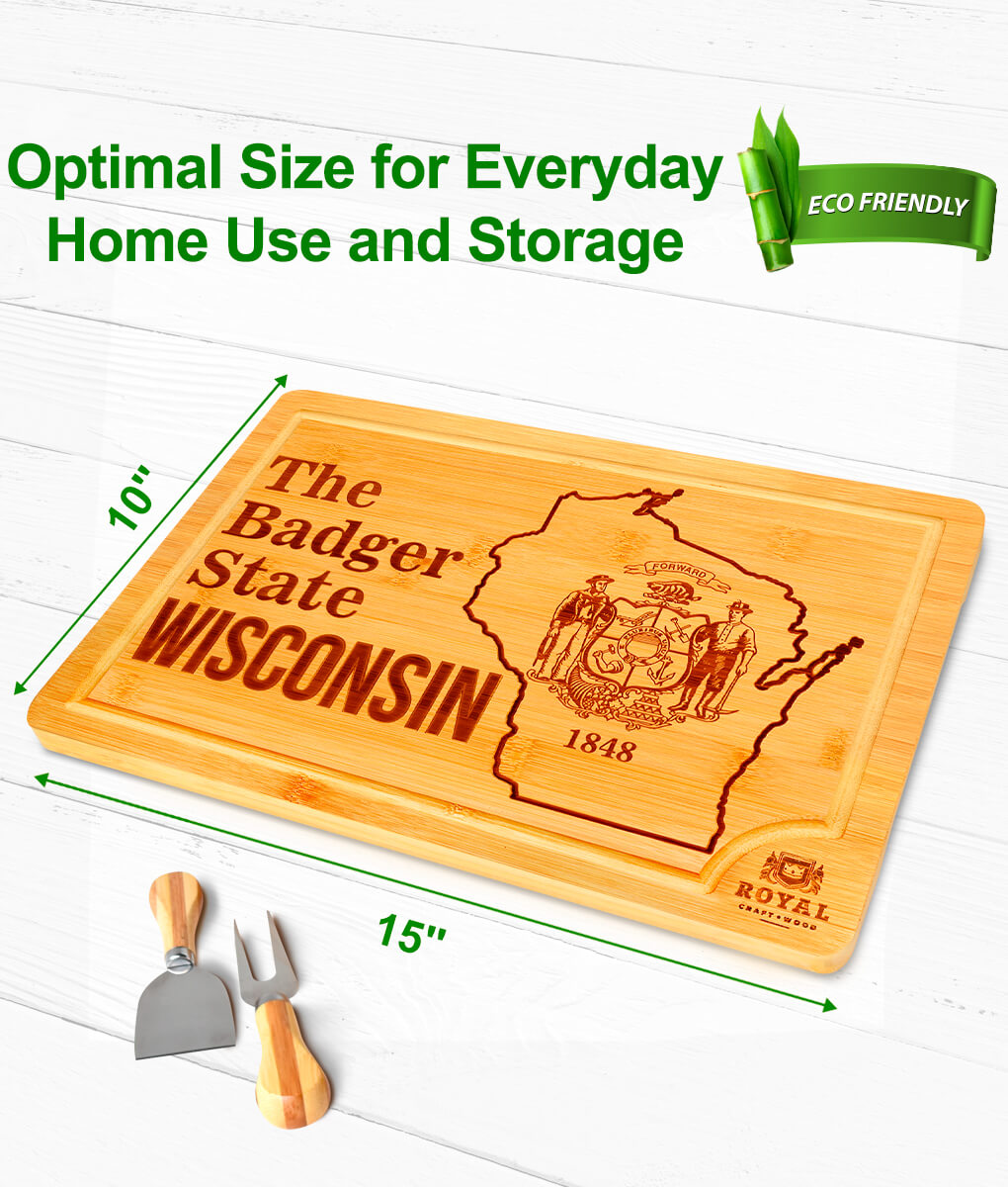 Wisconsin Cutting Board by Royal Craft Wood