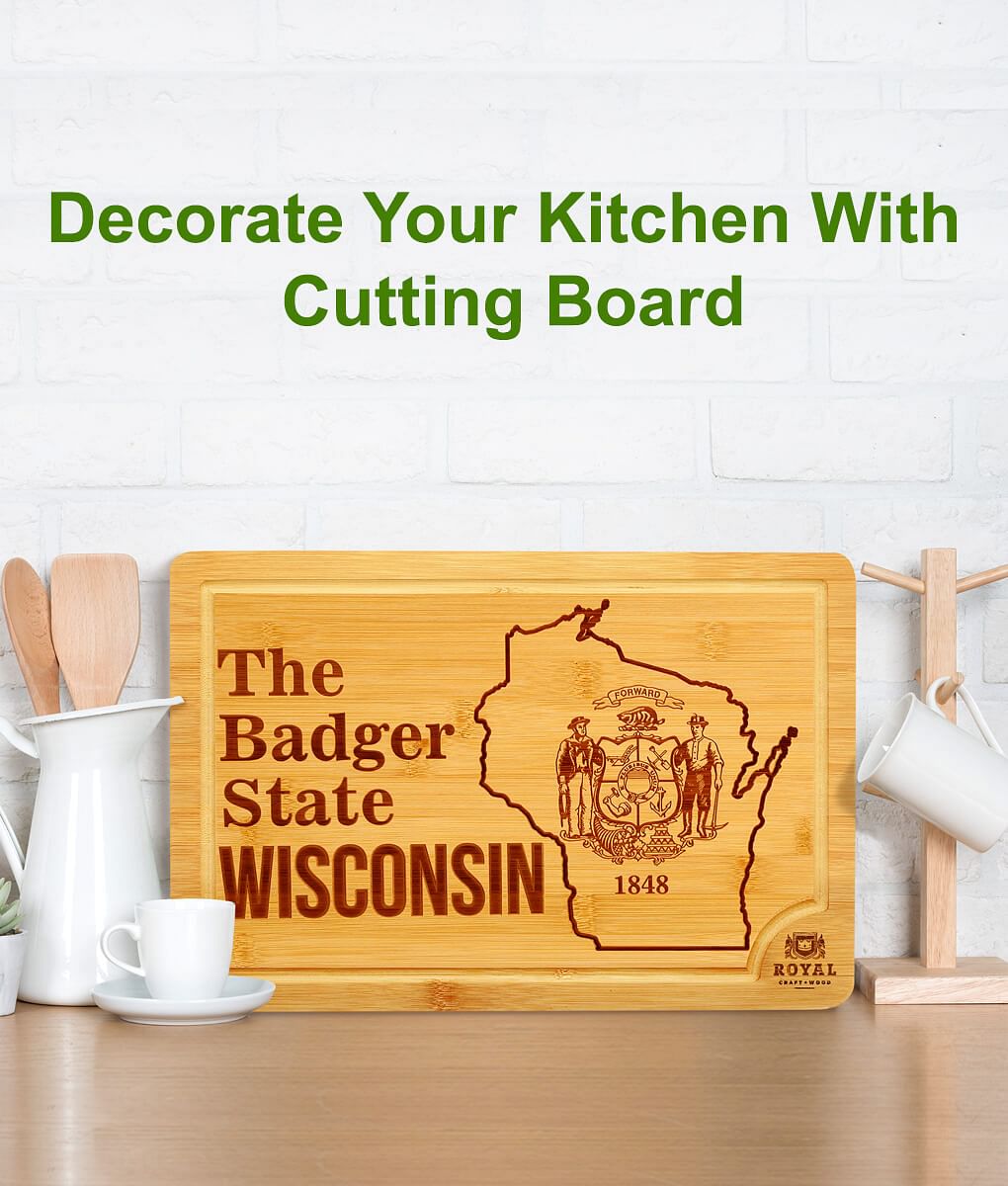 Wisconsin Cutting Board by Royal Craft Wood