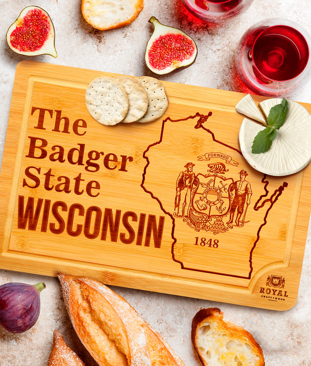 Wisconsin Cutting Board by Royal Craft Wood