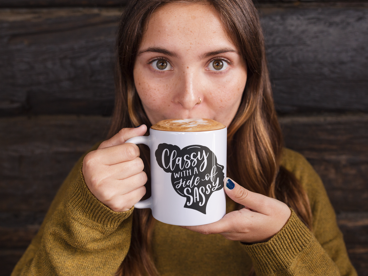 Classy With A Side Of Sassy Sarcastic Mug by WinsterCreations™ Official Store